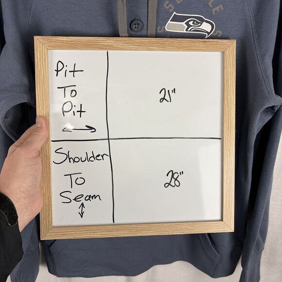 Seattle Seahawks NFL Team Apparel Hooded Henley Hoodie Mens Medium NWT - Picture 6 of 6